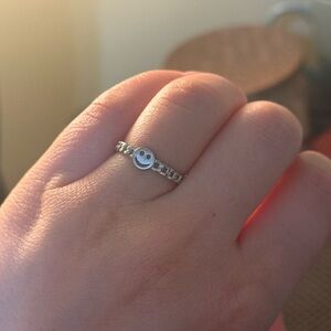 Silver Smiley Face Ring size 7